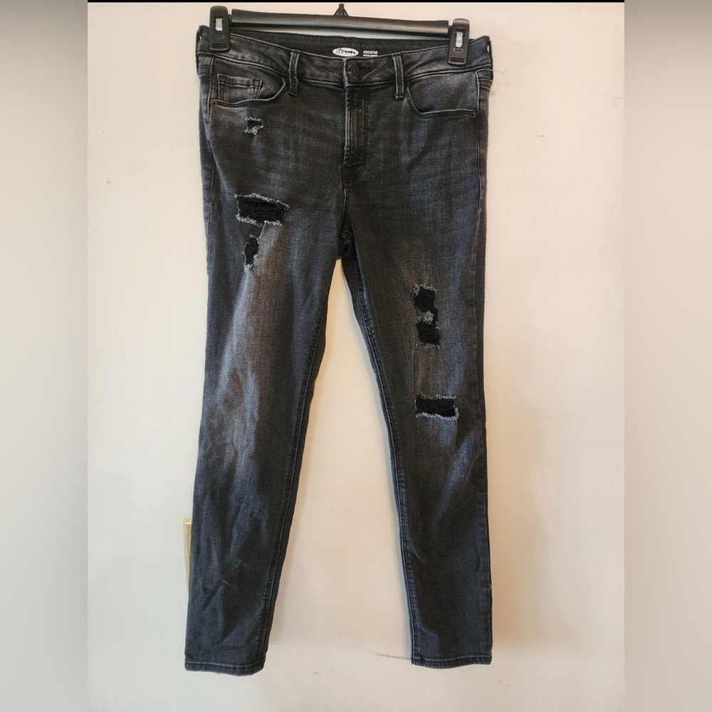 Old navy black Rockstar super skinny jeans size 8 regular